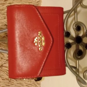 Coach lucky red wallet